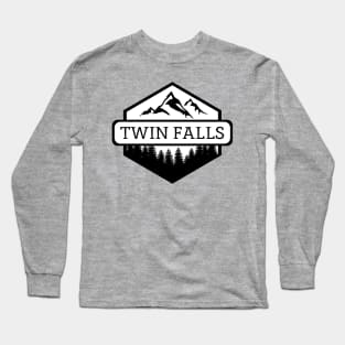 Twin Falls Idaho Mountains and Trees Long Sleeve T-Shirt